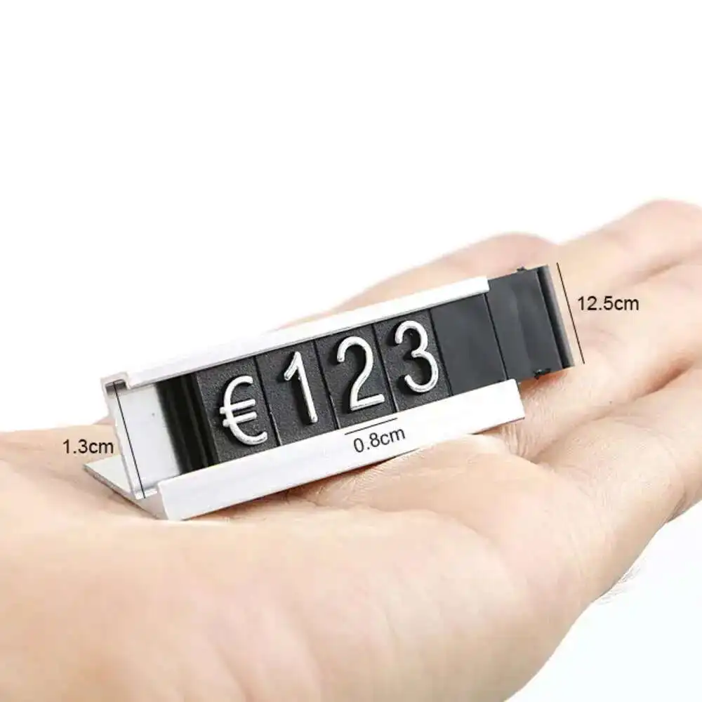 16 Pcs Golden Letter With Base Adjustable Price Display Stand Tag Sets Of Number Labels Jewelry Dollar Price Display Cube