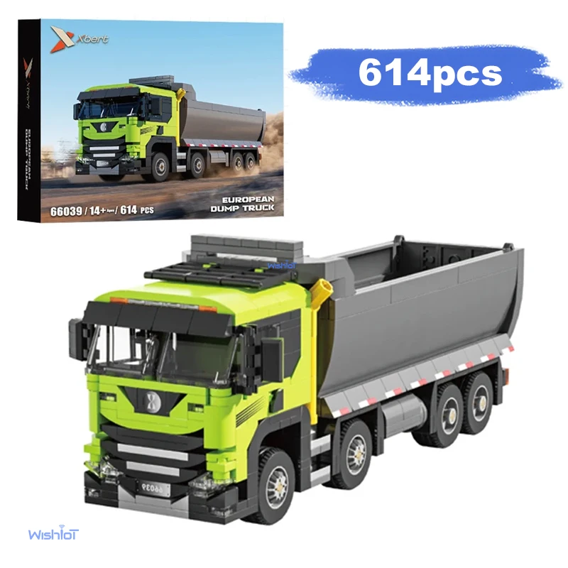 

66039 European Dump Truck Model 614pcs Building Block Set Engineering Series Educational Assembly Toy for Kids Creative Gift