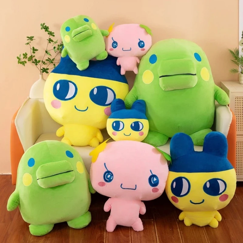 

40/60cm Large Tamagotchi Anime Mametchi Plush Doll Pillow Kawaii Mimichi Kuchipachi Cartoon Doll Cute Girl Children's Gift