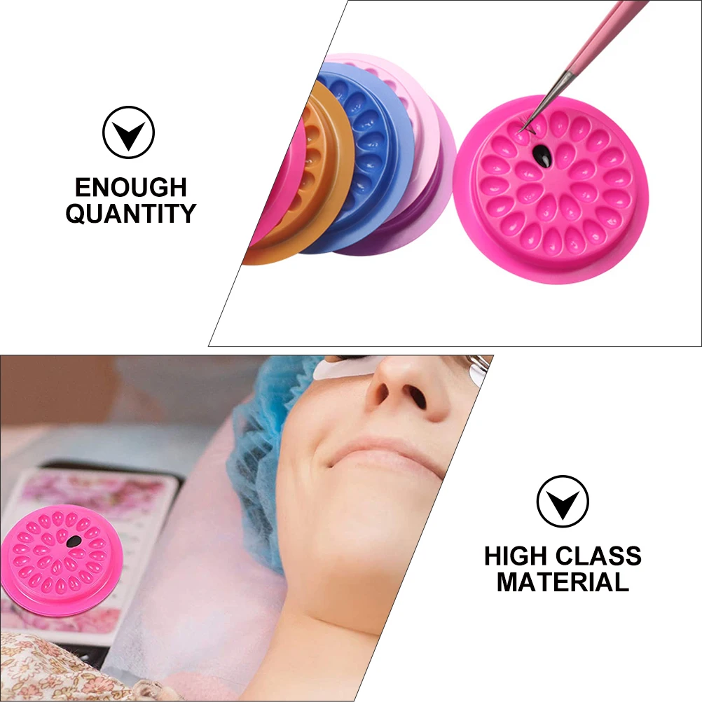 

150pcs Eyelash Glue Trays Containers Disposable Grafting Holders Lightweight Beauty Salon Home Use Plastic Storage