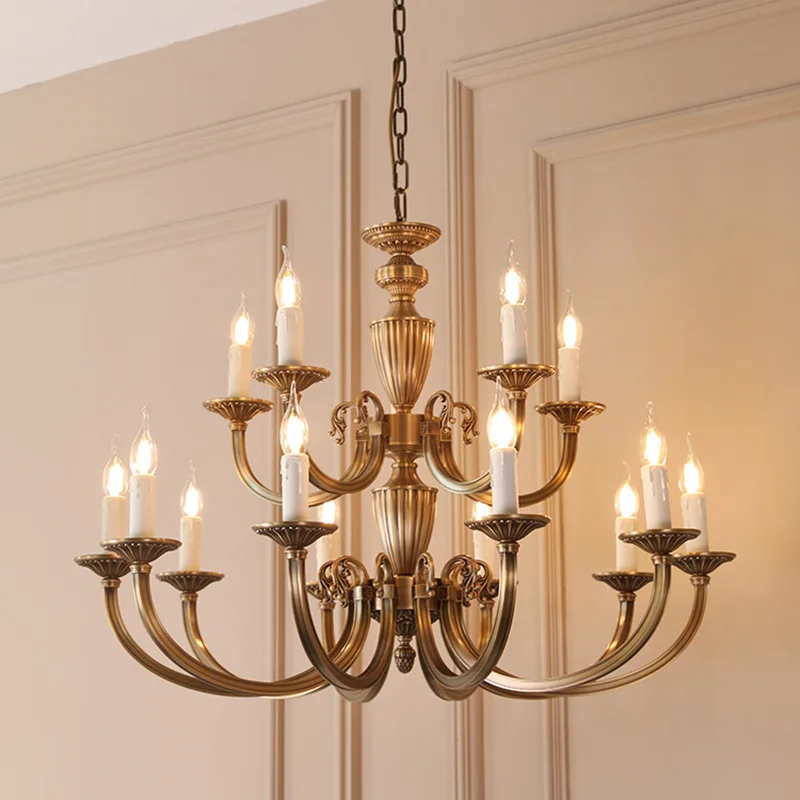 

Villa candle light duplex floor height living room light staircase chandelier bedroom dining room light high-end