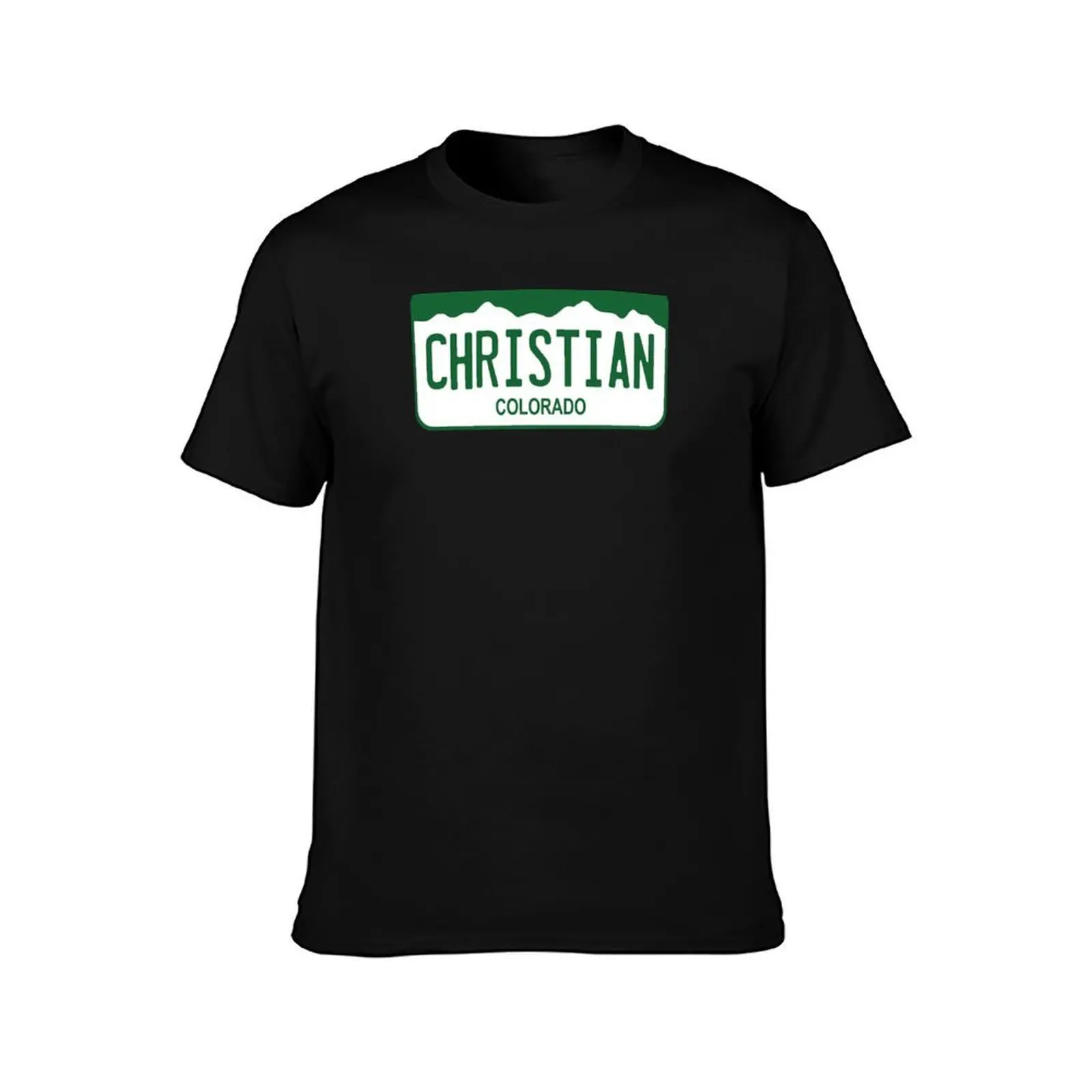 Colorado License Plate - Christian T-Shirt Work Outdoor T-Shirt for Men