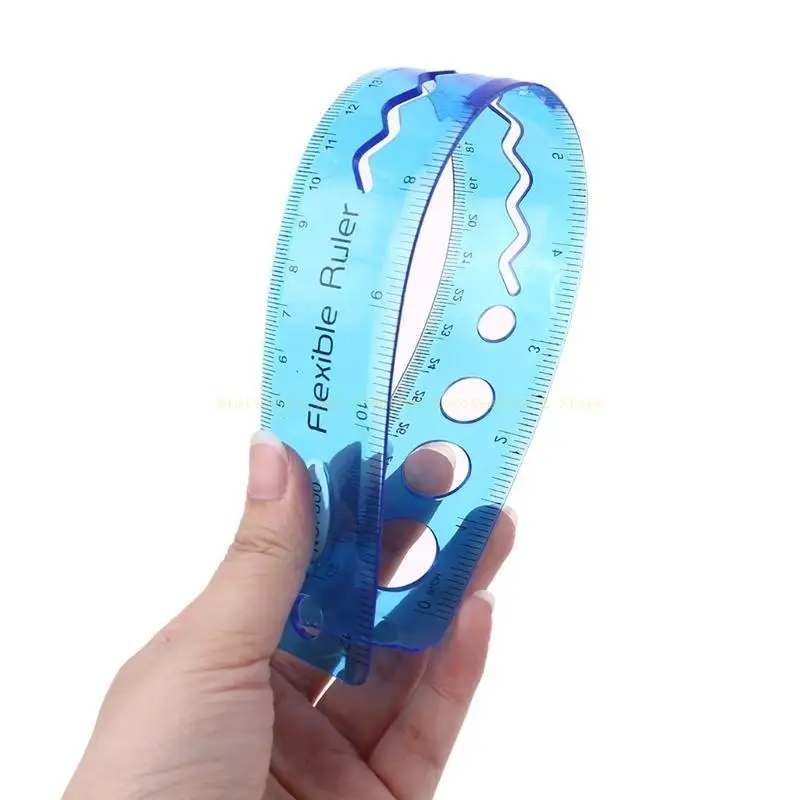 30 Soft Flexible Lineal Multicolor Mess Messung Straight Rurers Office School Suppli