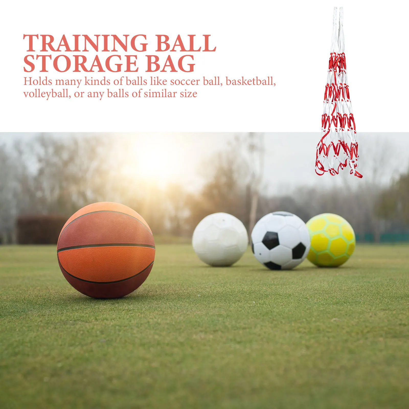

Basketball Net Bag Training Storage Large Capacity Balls Casual Large-capacity Nylon Sports Carrying Volleyball