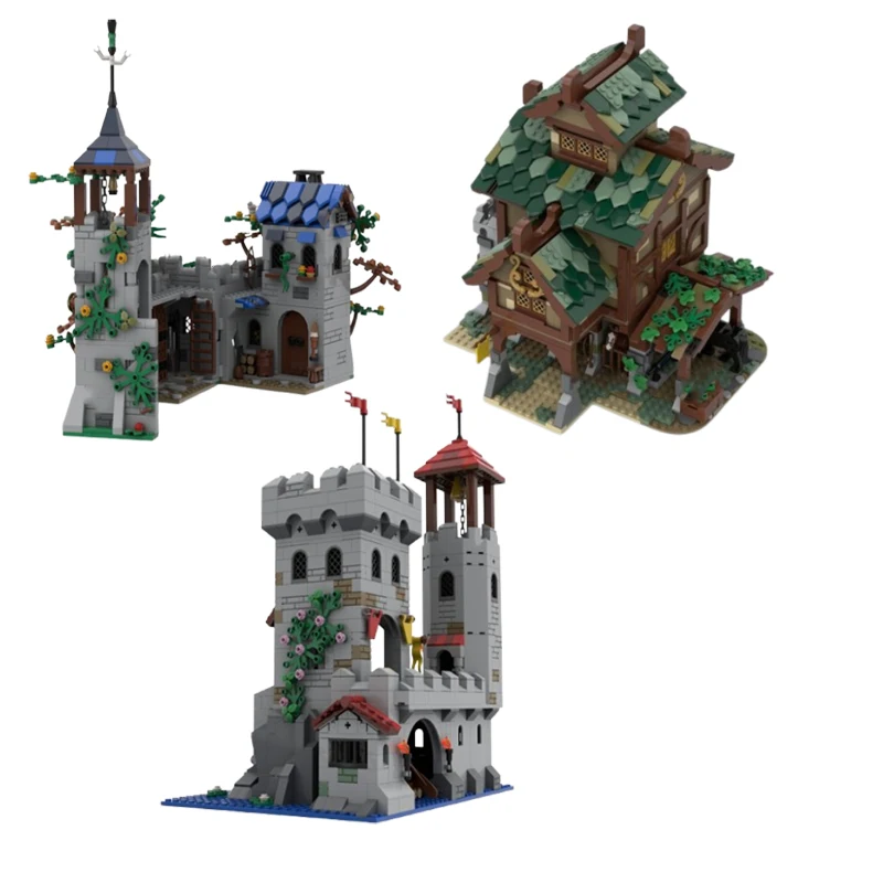 

32 spot MOC -185913 73773 77684 80710 79749 street view DIY small particle assembly building block puzzle toy model gift set orn