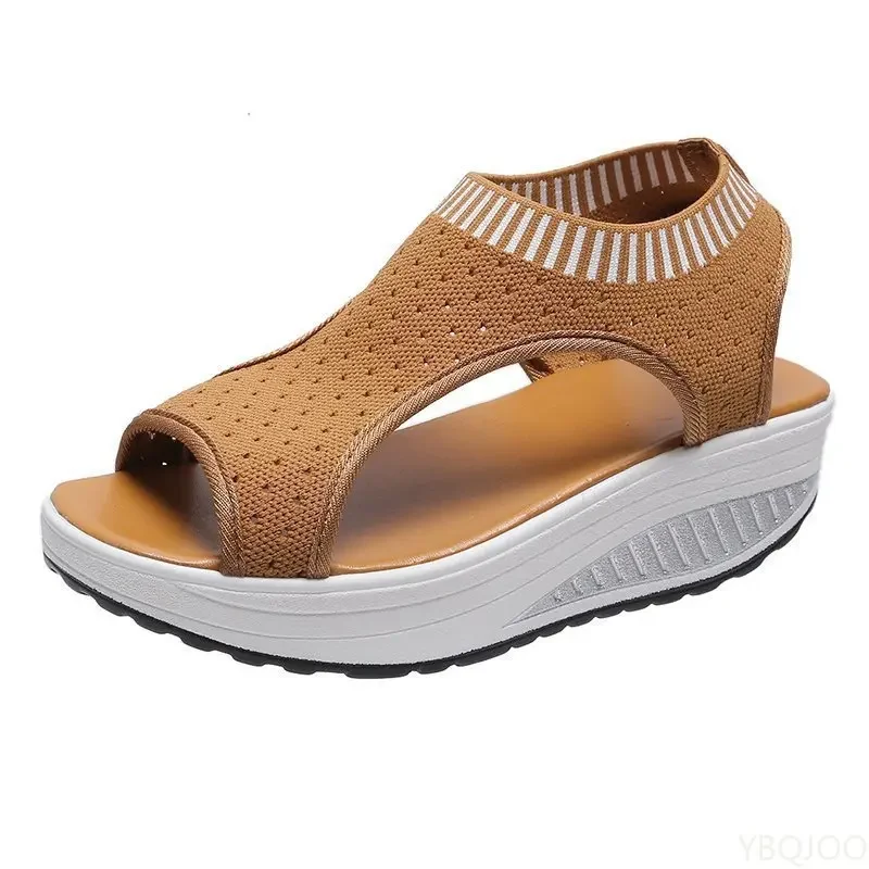 Plus Size Sandals Women 2021 Fashion Casual Platform Shoes Women Shoes Comfort Summer Soft Sport Sandals Breathable Sneakers