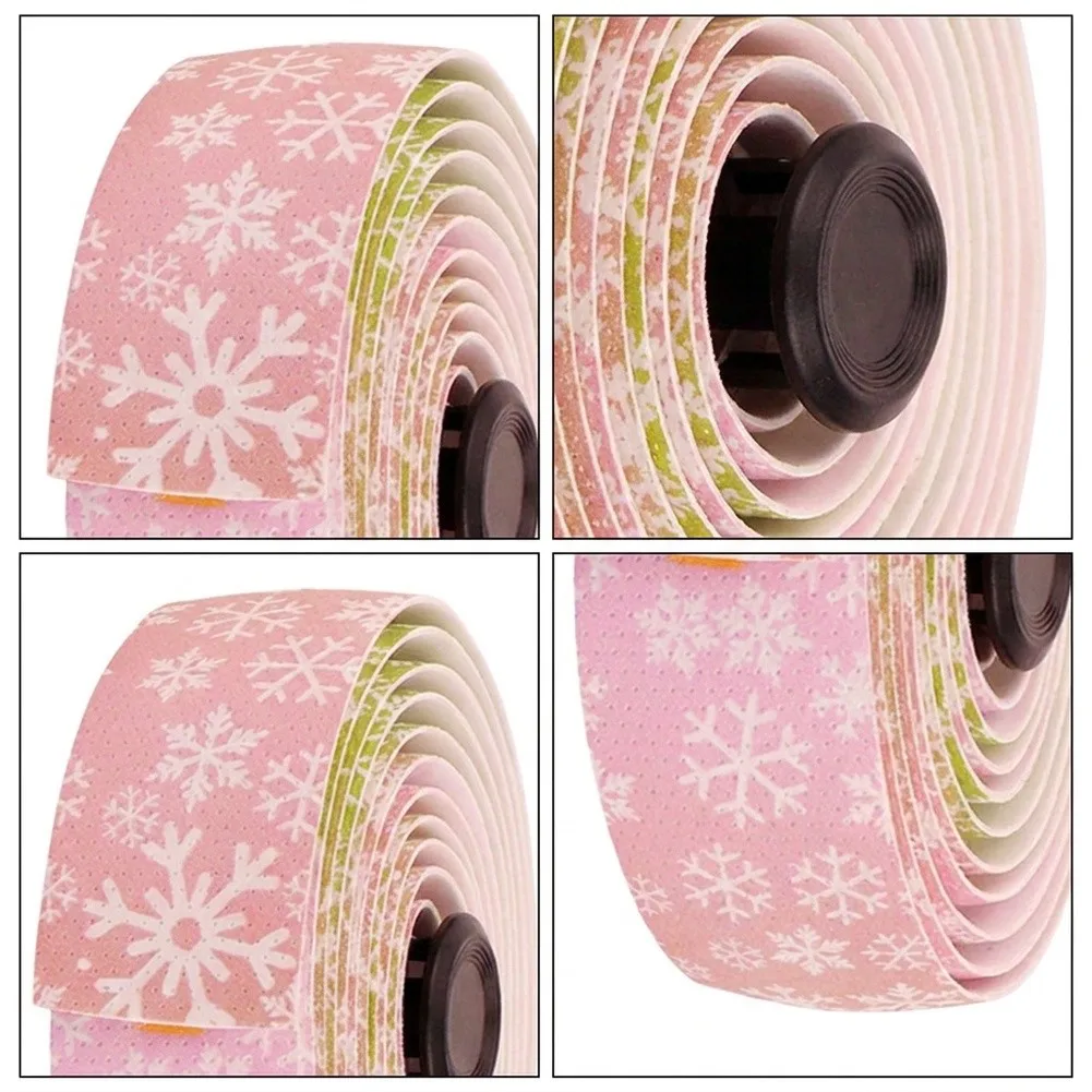 Blue Snowflake Bar Tape Waterproof Handlebar Wrap Bicycle Grip Waterproof Handlebar Tape High-density EVA Core