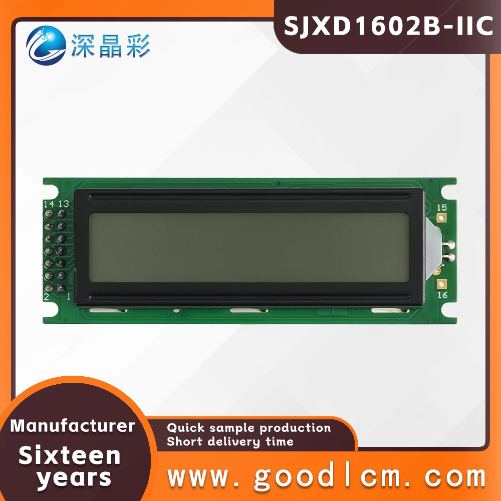 Russian language LCD 1602 screen module SJXD1602B-IIC FSTN Red Positive I2C/IC adapter board 16X2 character dot matrix screen