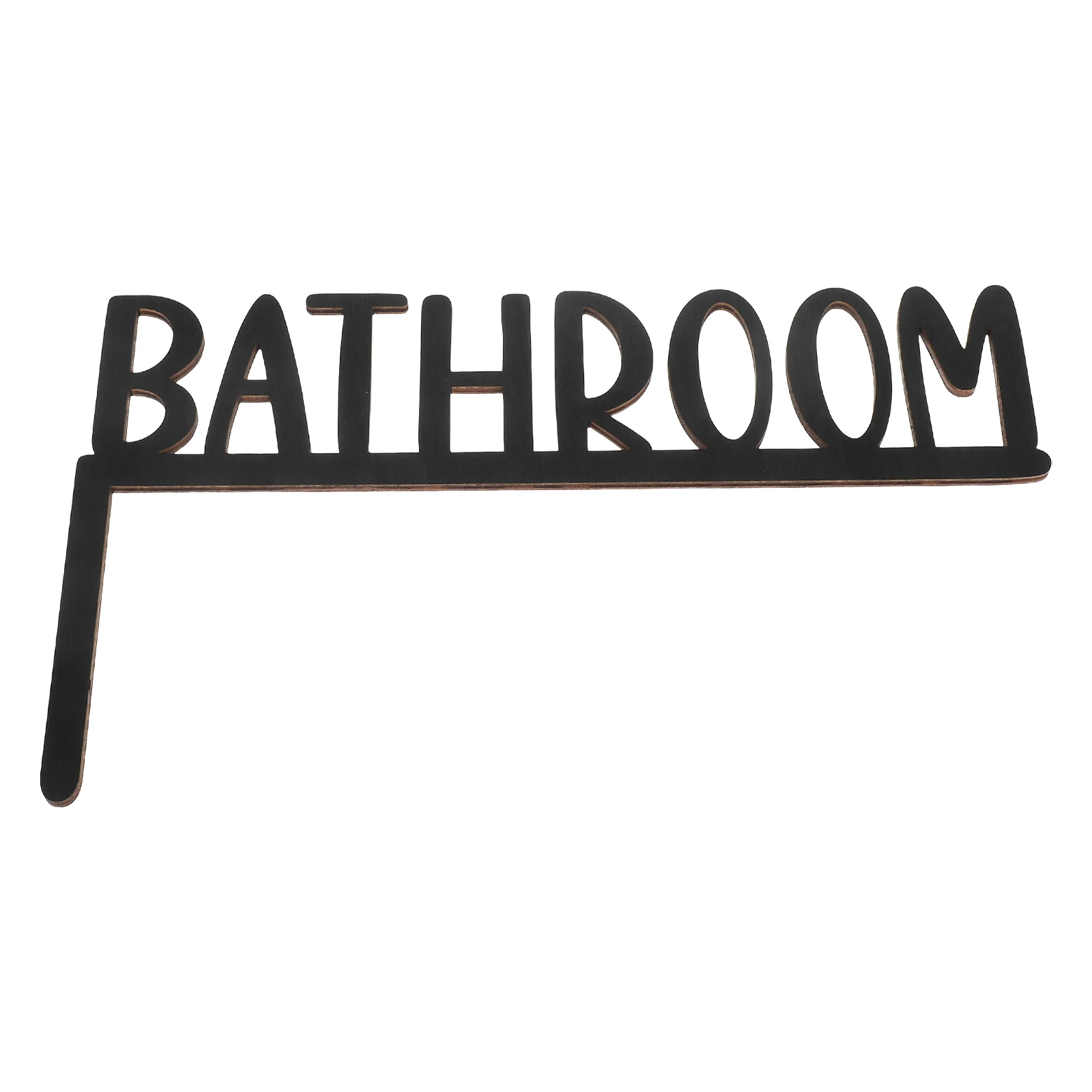 

Bathroom Wooden Door Sign Home Restroom Craft Letter Wood Frame Plaque Farmhouse Rustic Style Durable Easy Install Diy