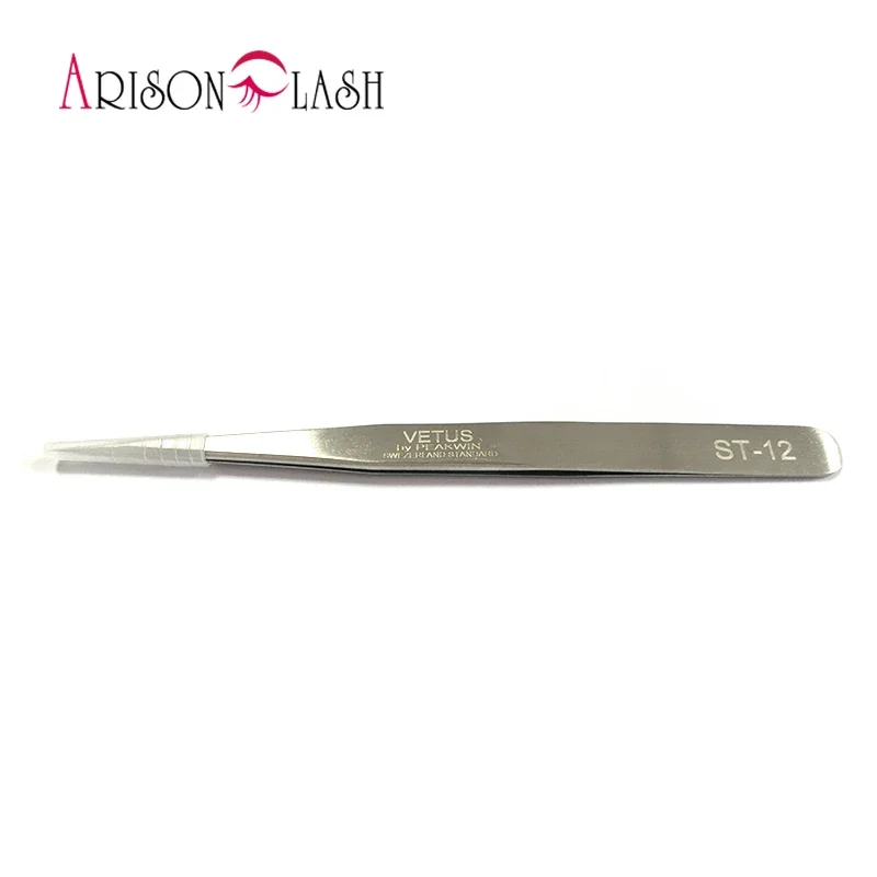 VETUS ST12 or 15 Series Stainless Steel Hyperfine High Precision Antimagnetic Anti Acid Tweezers Pro Tool for Eyelash Extension