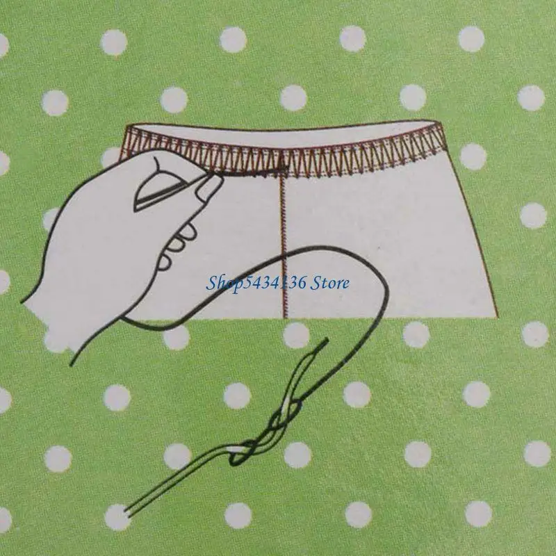 H7ED Plastic Elastic Belt Rope Band Drawstring Cord Threader Threading Tool Sewing Accessories Random Color