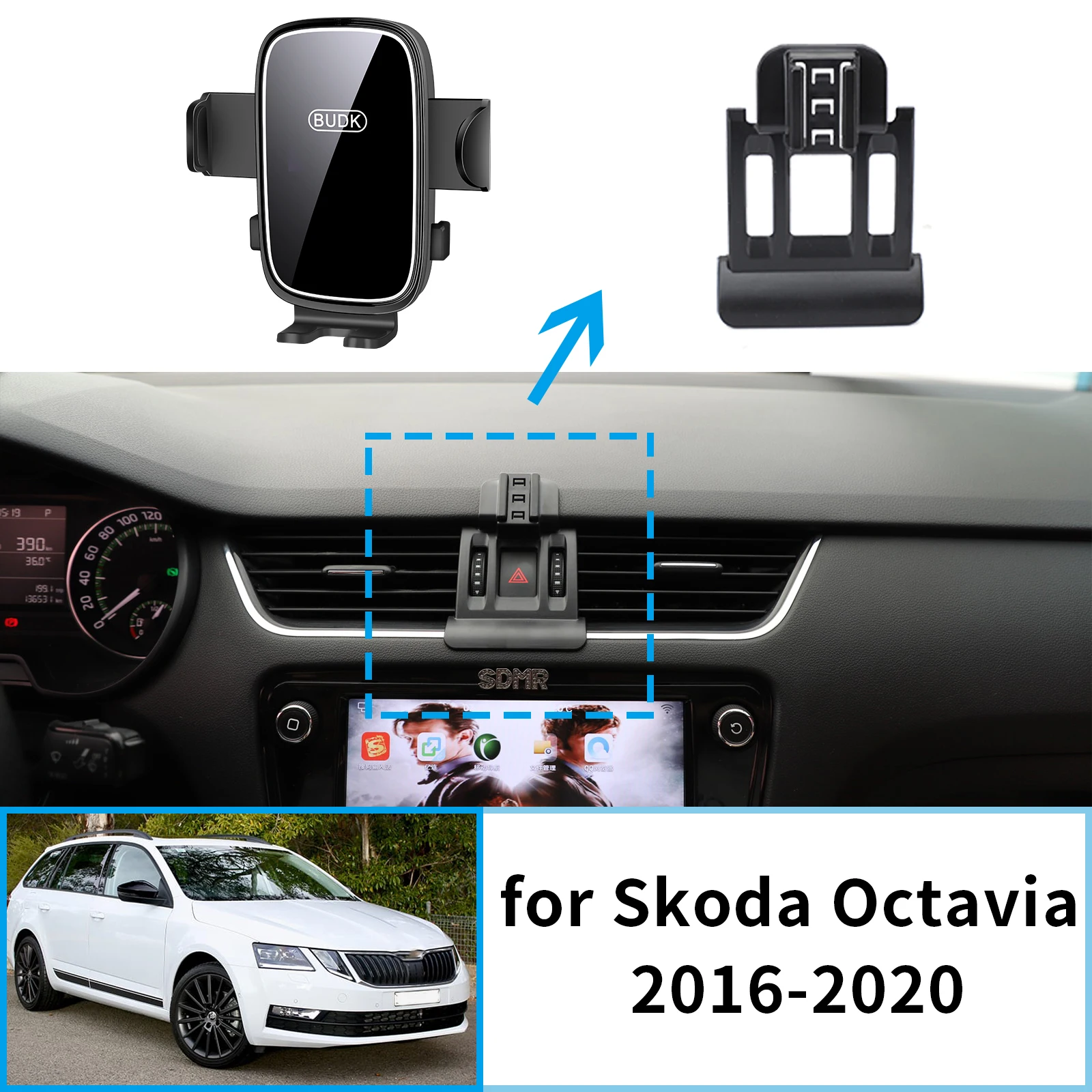 

​​fit for Skoda Octavia 2 Octavia 3 2016-2020 Navigation Phone Holder Mount Customized Car accessoires