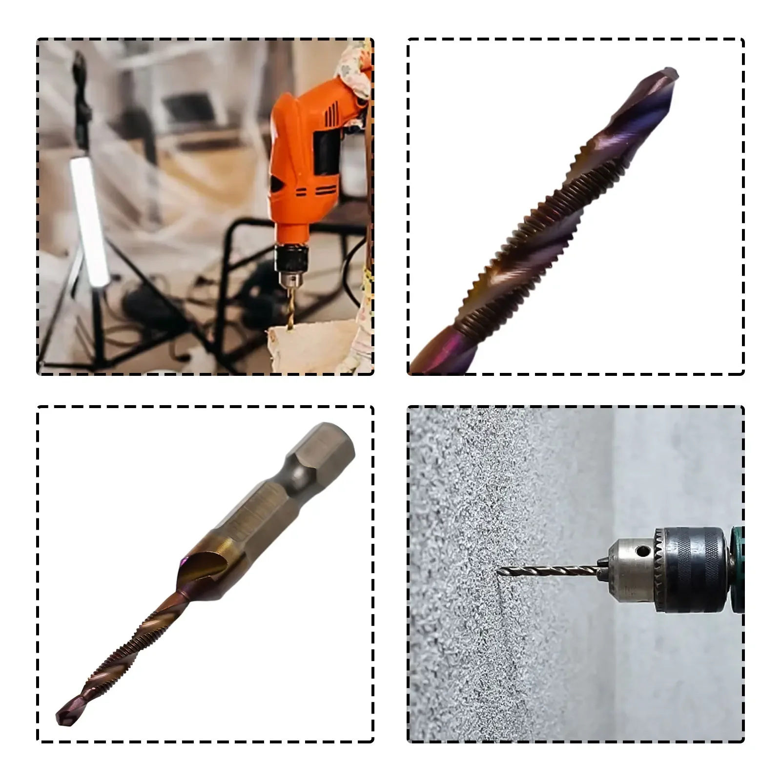 

New Practical Tap Drill Bit Screw Bit Hex Shank Screw Machine High-speed Steel 1/4 Hexagon Shank Compound Tap M3-M10