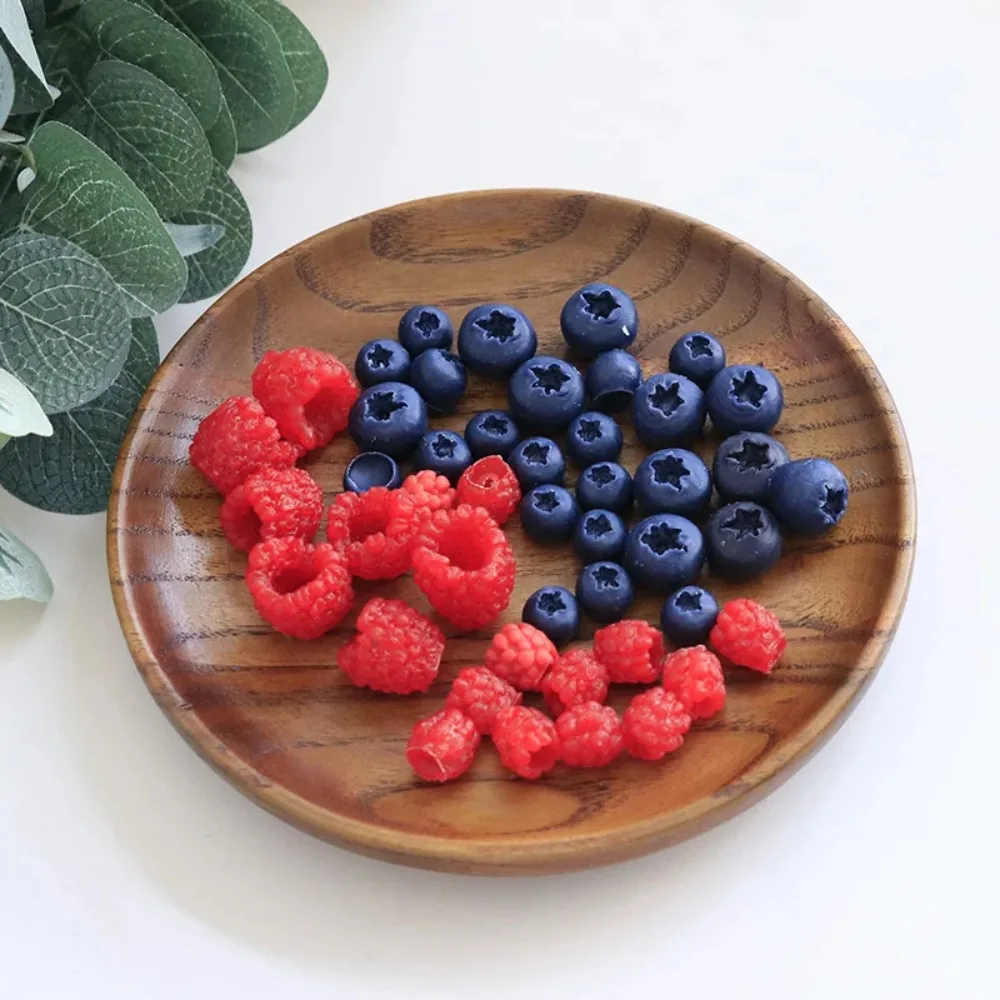Cute 3D Candle Silicone Mold Blueberry Raspberry Shaped DIY Baking Mold Simulation Fruit Chocolate Mold Homemade