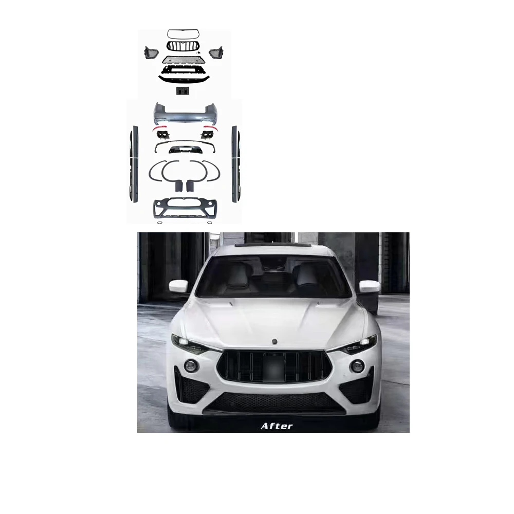 

Комплект обвеса для рестайлинга Maserati Levante Trofeo 2021: передний бампер в сборе