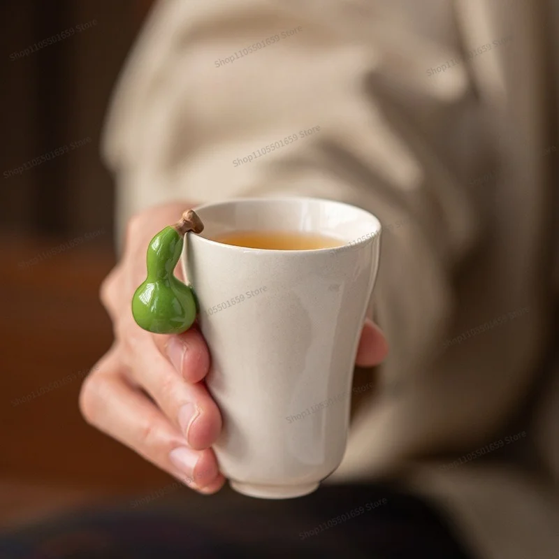 For Handmade Creative Gourd Cup, Ceramic Master Cup, Tea Set Single Cup