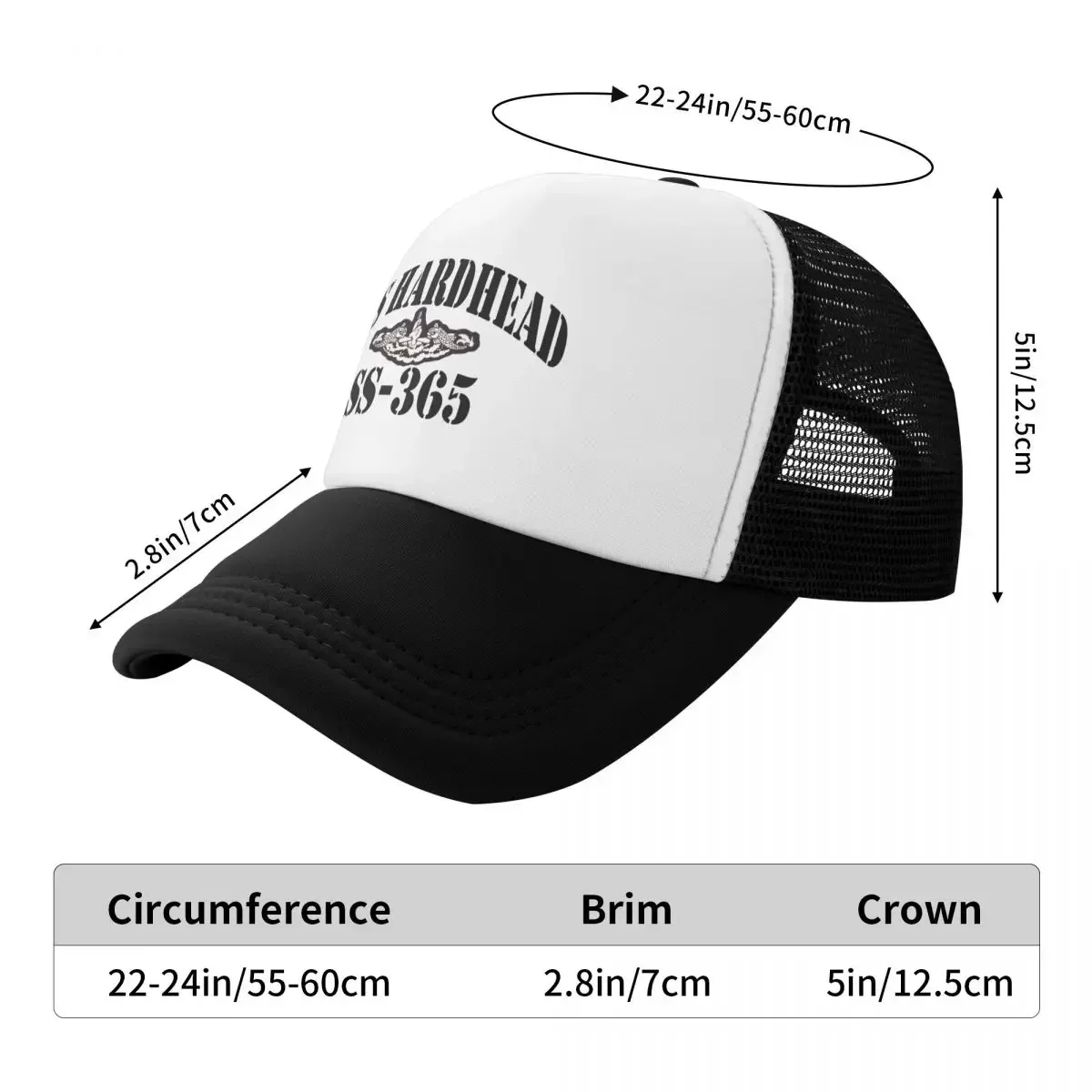 USS HARDHEAD (SS-365) STORE Baseball Cap Gentleman Hat Sunscreen Military Tactical Cap Women Men's