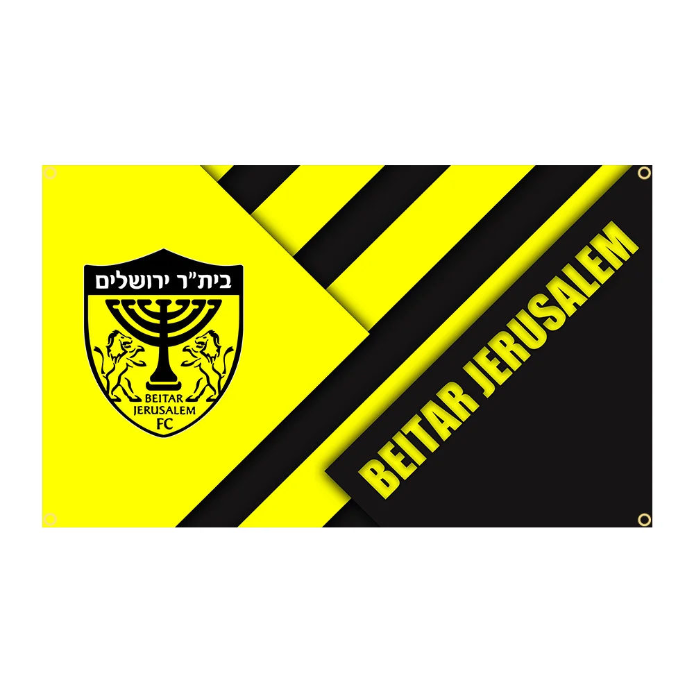 90x150cm Half FC Beitar Jerusalem Half Israel Flag Polyester Printed Football Game Home Outdoor Banner For Decoration