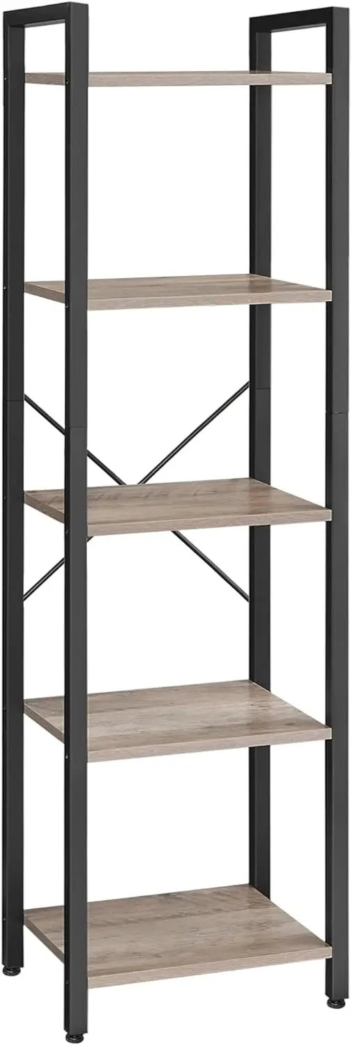 VASAGLE shelf, bookcase, standing rack, storage shelf with 5 levels