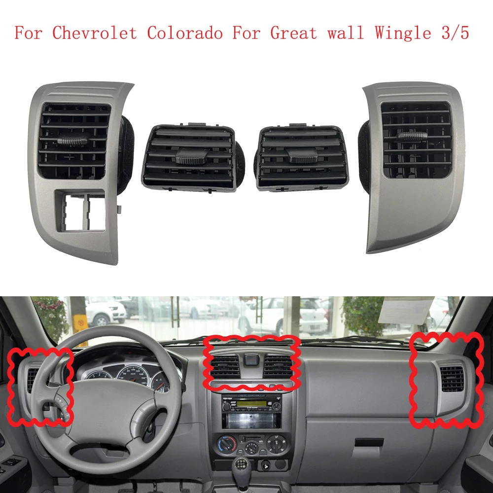 HUIYAN Car Accessories Air Vent Outlet For Isuzu D-Max MU-X Rodeo Holden For Chevrolet Colorado For Great Wall Wingle 3/5