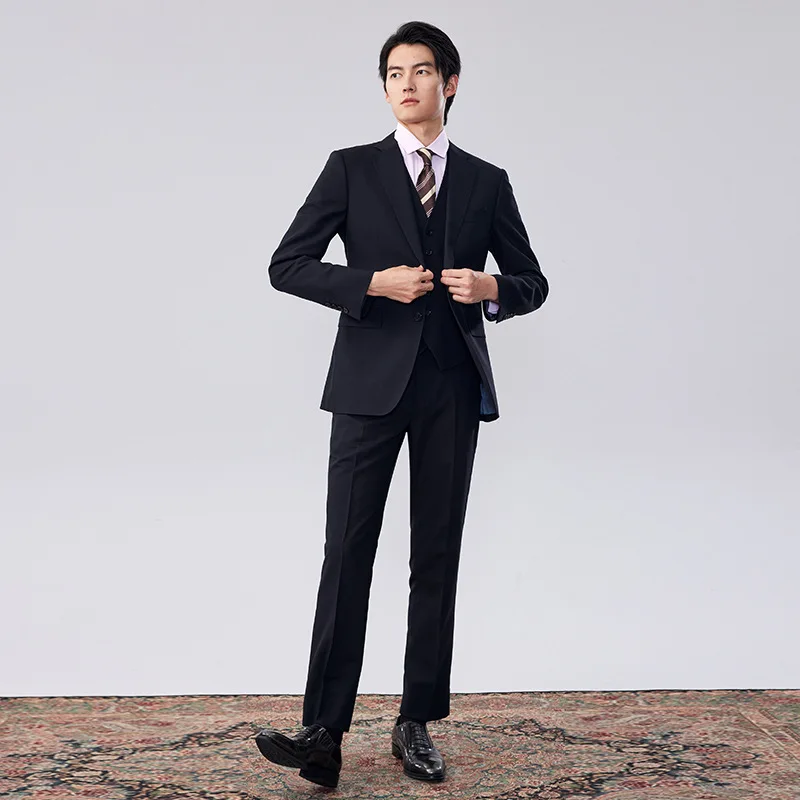 F95898 new bamboo fiber suit men\'s suit formal dress business slim groom suit