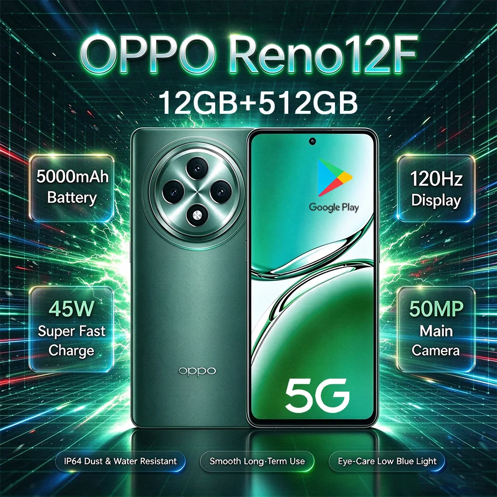 OPPO RENO12F Unlocked 5G LTE Smartphone Global Version 6.67