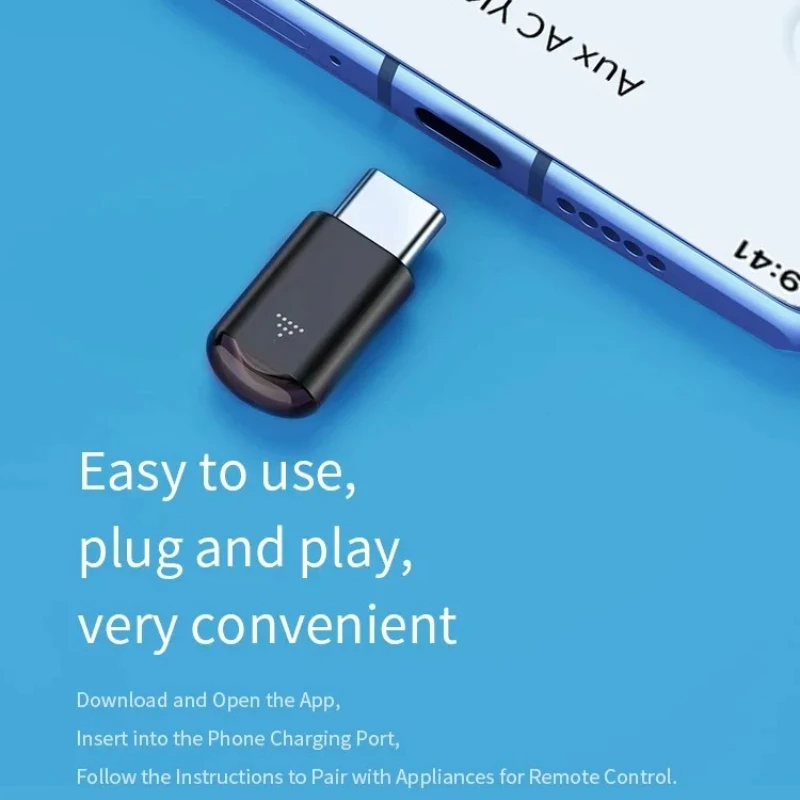 

USB-адаптер инфракрасного передатчика типа C, универсальный ИК-пульт дистанционного управления, управление через приложение для телевизора, проектор переменного тока, телеприставка, умный дом