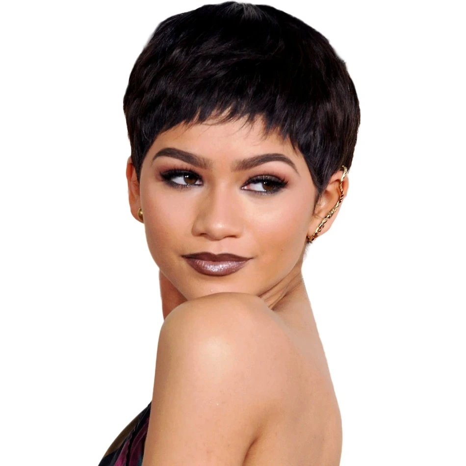 Brazilian Remy Human Hair Wigs for Black Women Natural Color Full Machine Made