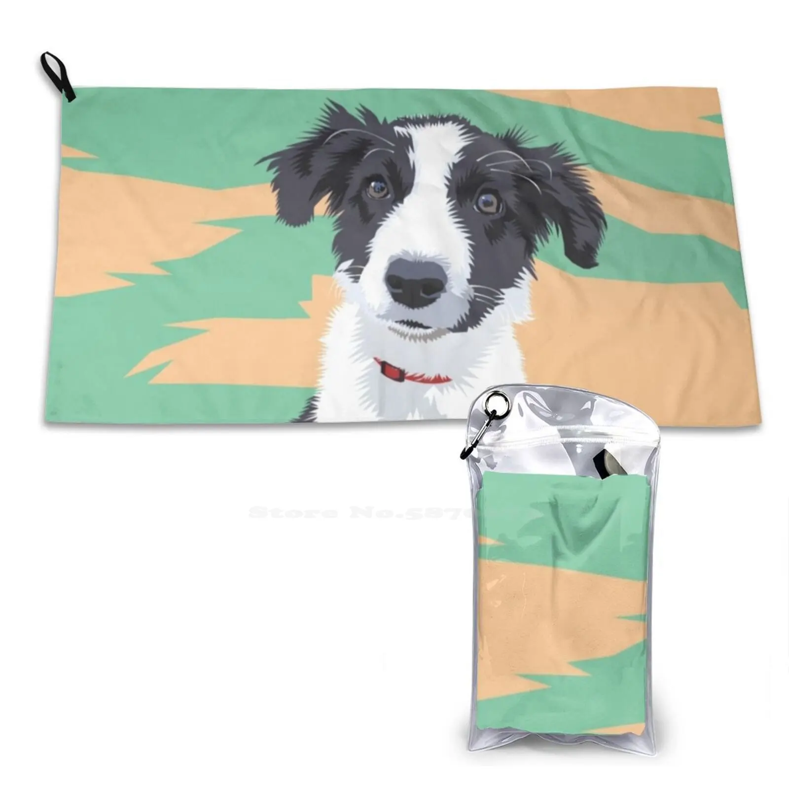 Rosie Soft Towel High Quanlity Sport Washcloth Rosie Puppy Dogs Puppies Cute Vector Pets Animals Matt Mawson