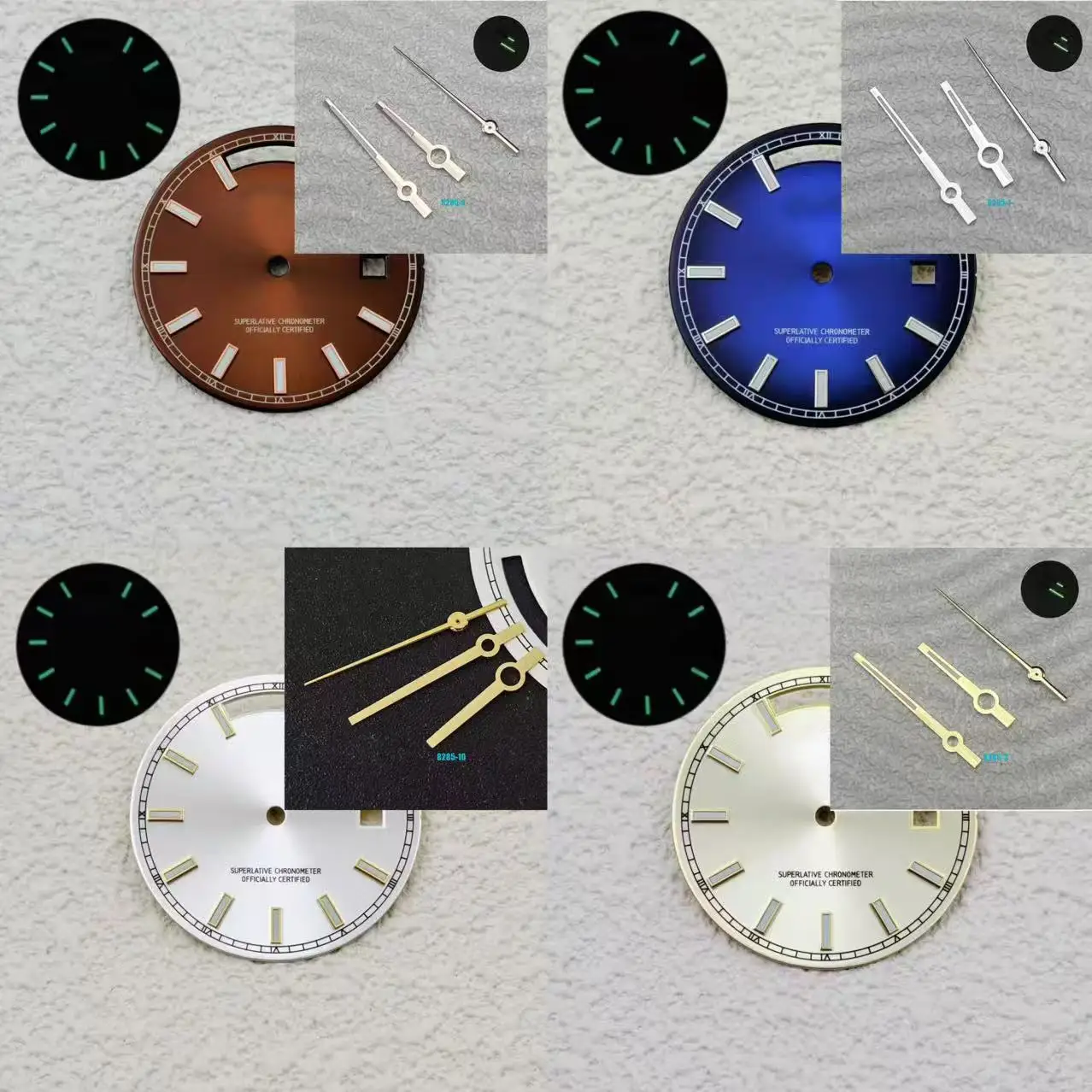31mm Miyota 8285 Dial S Logo Day Date S Dial Numerals Dual Calendar Roman Dial Fit Miyota 8285 Automatic Movement Watch Accessor
