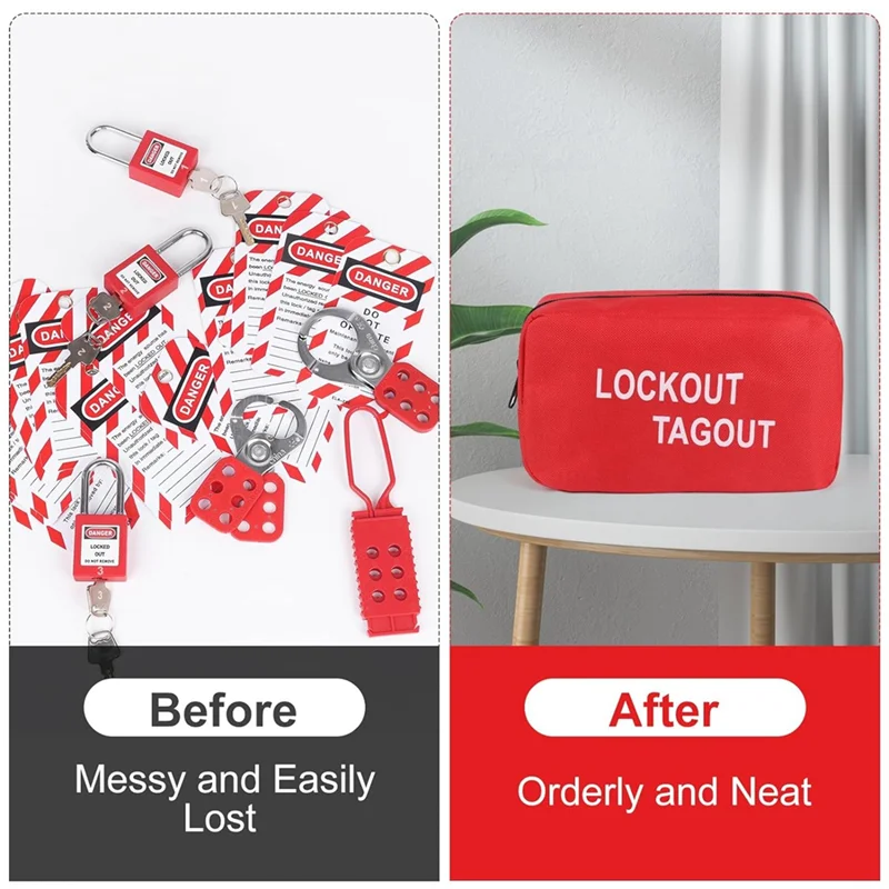 

Lockout Tagout Kit Electrical-Group Lockout Haspstags,Lock Out Industrial Tools 2 Key Per Lock For Facotory Protect Safe Durable
