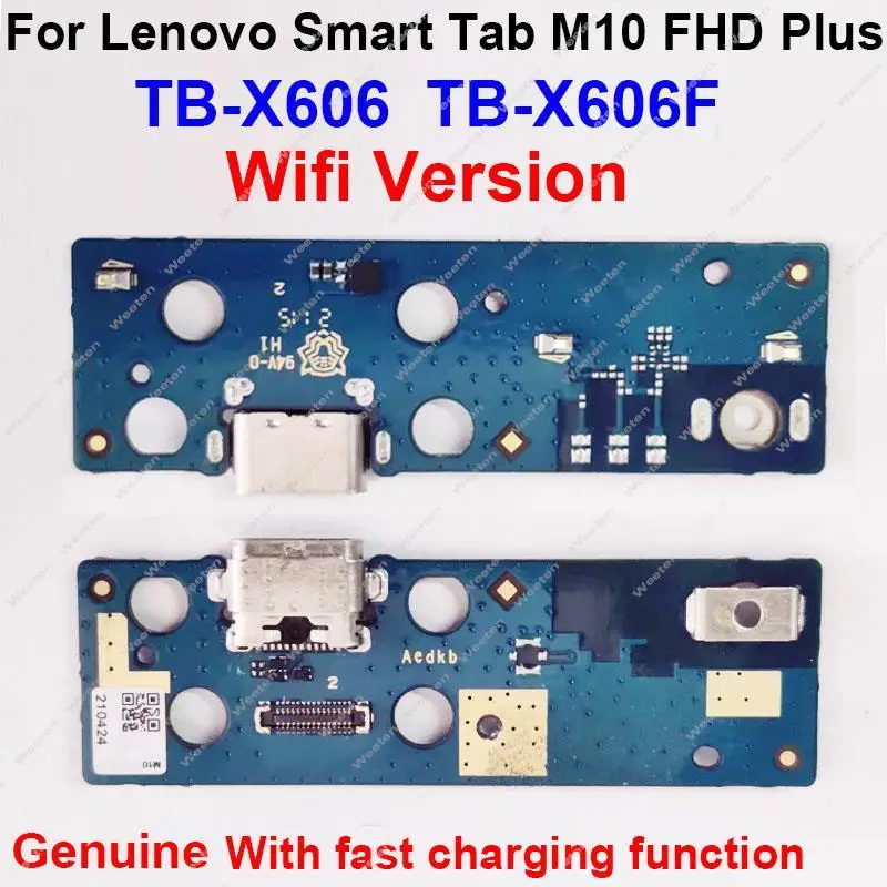 USB Charging Dock Board For Lenovo Smart Tab M10 FHD Plus TB-X606 X606F ZA5W00 USB Charger Port Board Connector Parts