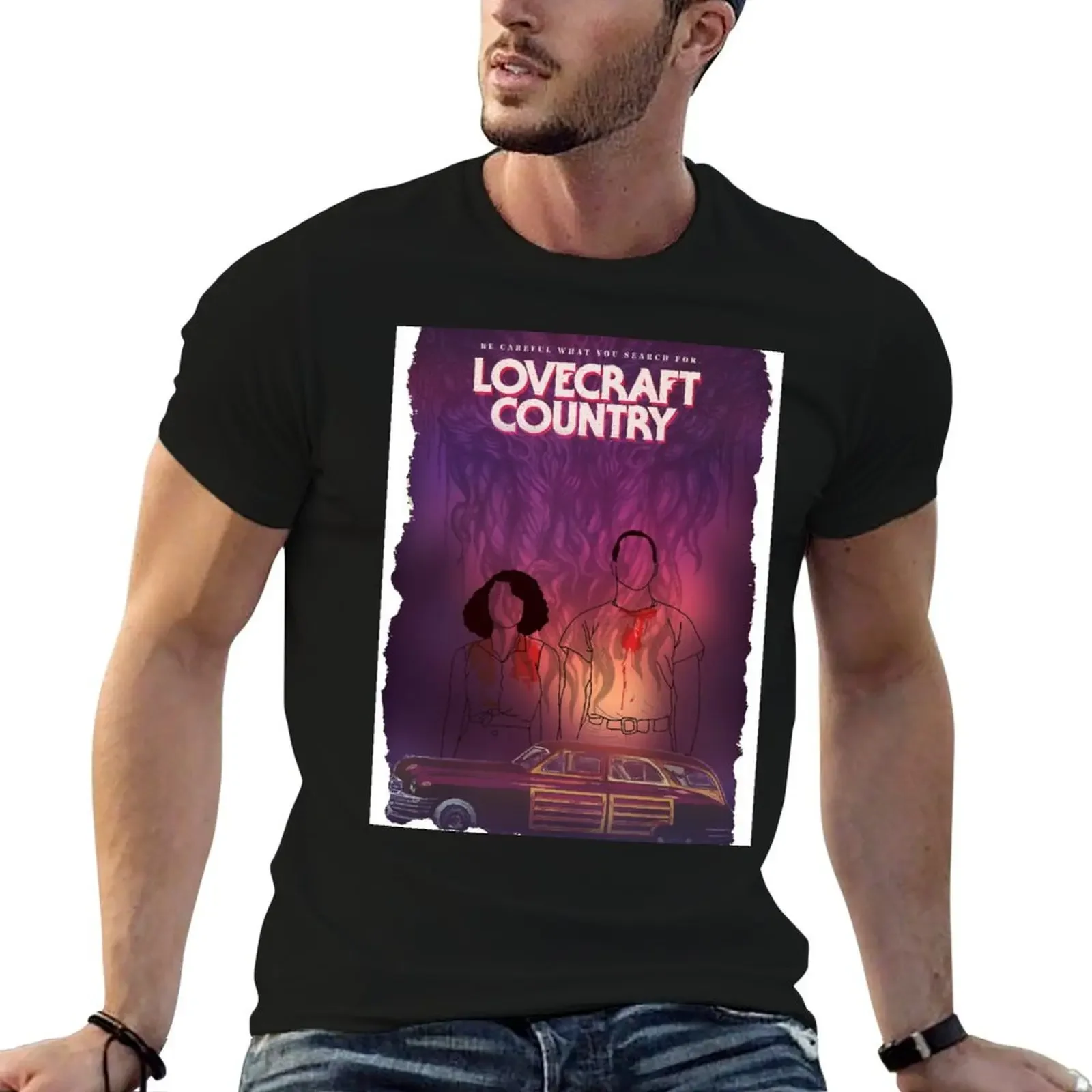 

Lovecraft country minimalist artwork print T-Shirt oversized cheap stuff mens funny t shirts
