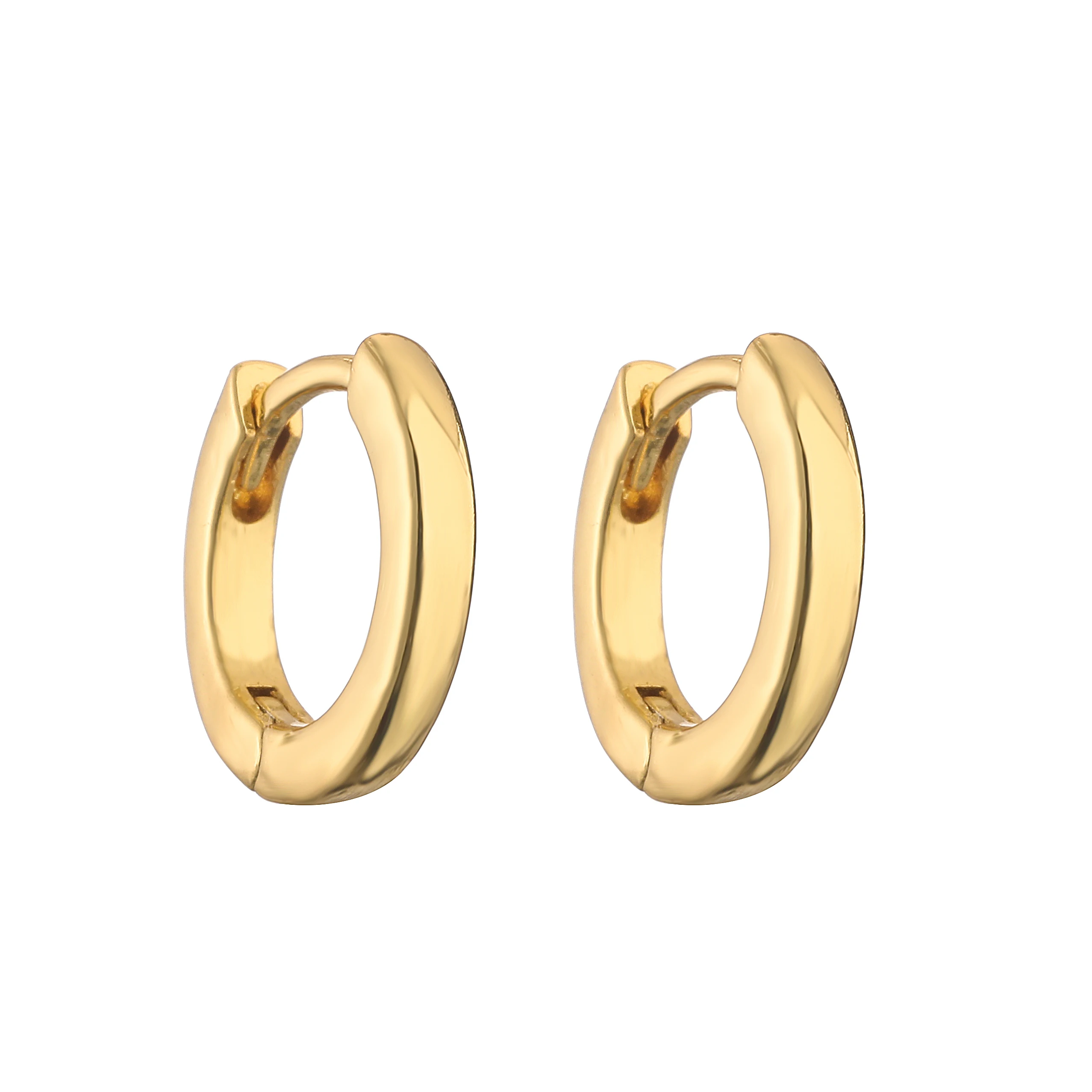 HECHENG,Brass Circle Hoop Earrings for Women Classic Small Helix Hoops Loop Ring Huggie Cartilage Piercing Jewelry