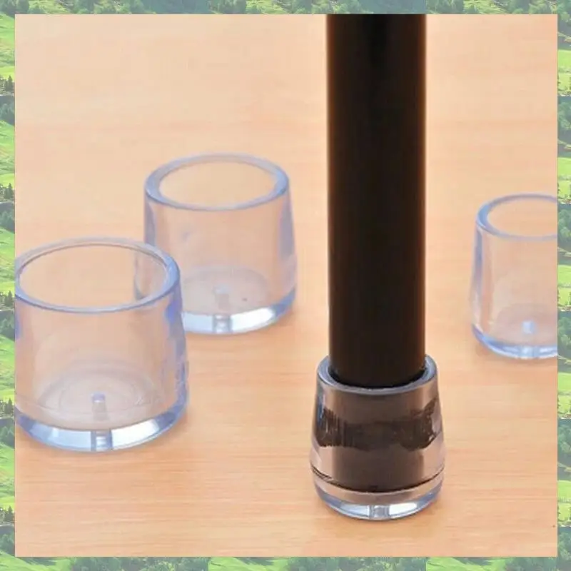 

A59Z-24Pcs Transparent Rubber Furniture Table Chair Leg Floor Feet Cap Cover Protector 15Mm