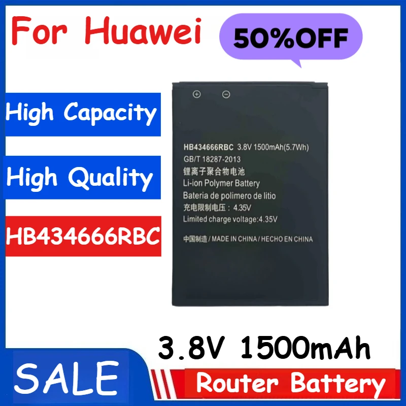 

HB434666RBC Battery 3.8V 1500mAh for Huawei E5573 - 856/852/853 E5573 E5573S E55735-32/320/606 /806 Routers New High Quality