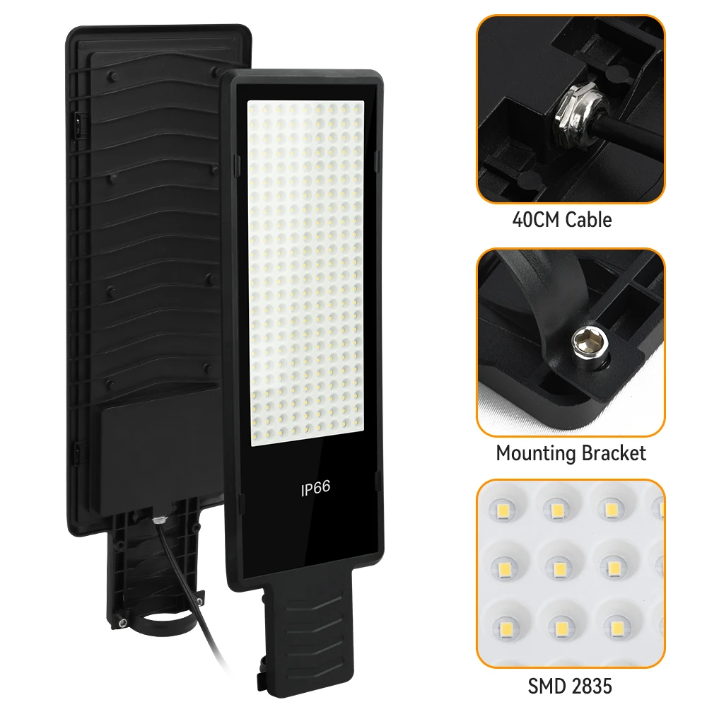 LED Street Light AC85-AC265V Outdoor Street Lamp Hight Brightness 200W Powerful Wall Light 216 LEDS IP65 Waterproof Garden Light