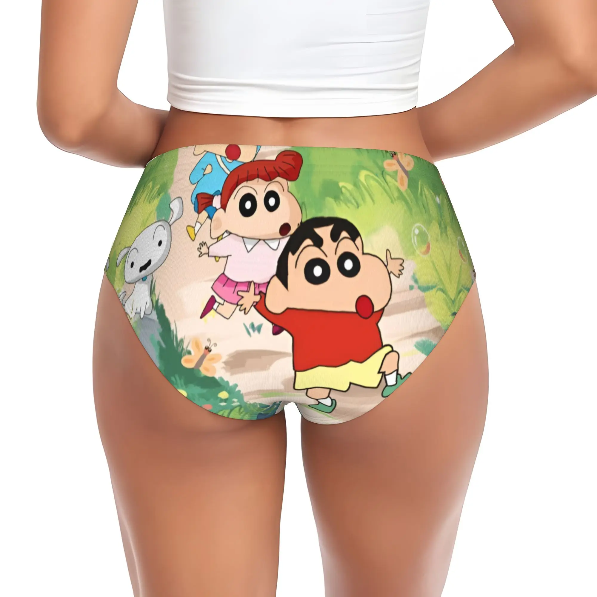 

Custom Women's Crayons S-Shinchans Brief Panties Female Comfort Japan Cute Comic Funny Cartoon Underwear Underpants