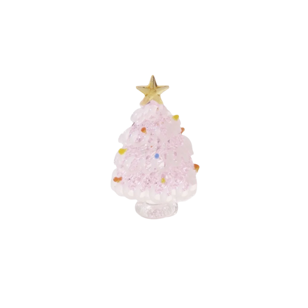 Miniature Christmas Tree Miniature Glass Handcrafted Brushed Glass Christmas Tree Ornament Cute Creative Glass Sculpture