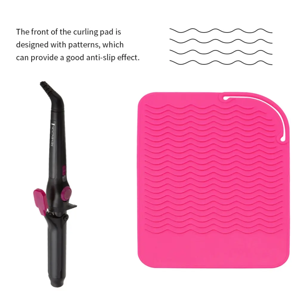 Silicone Heat Resistant Mat for Hair Straightener Flat Iron Curling Iron Tool