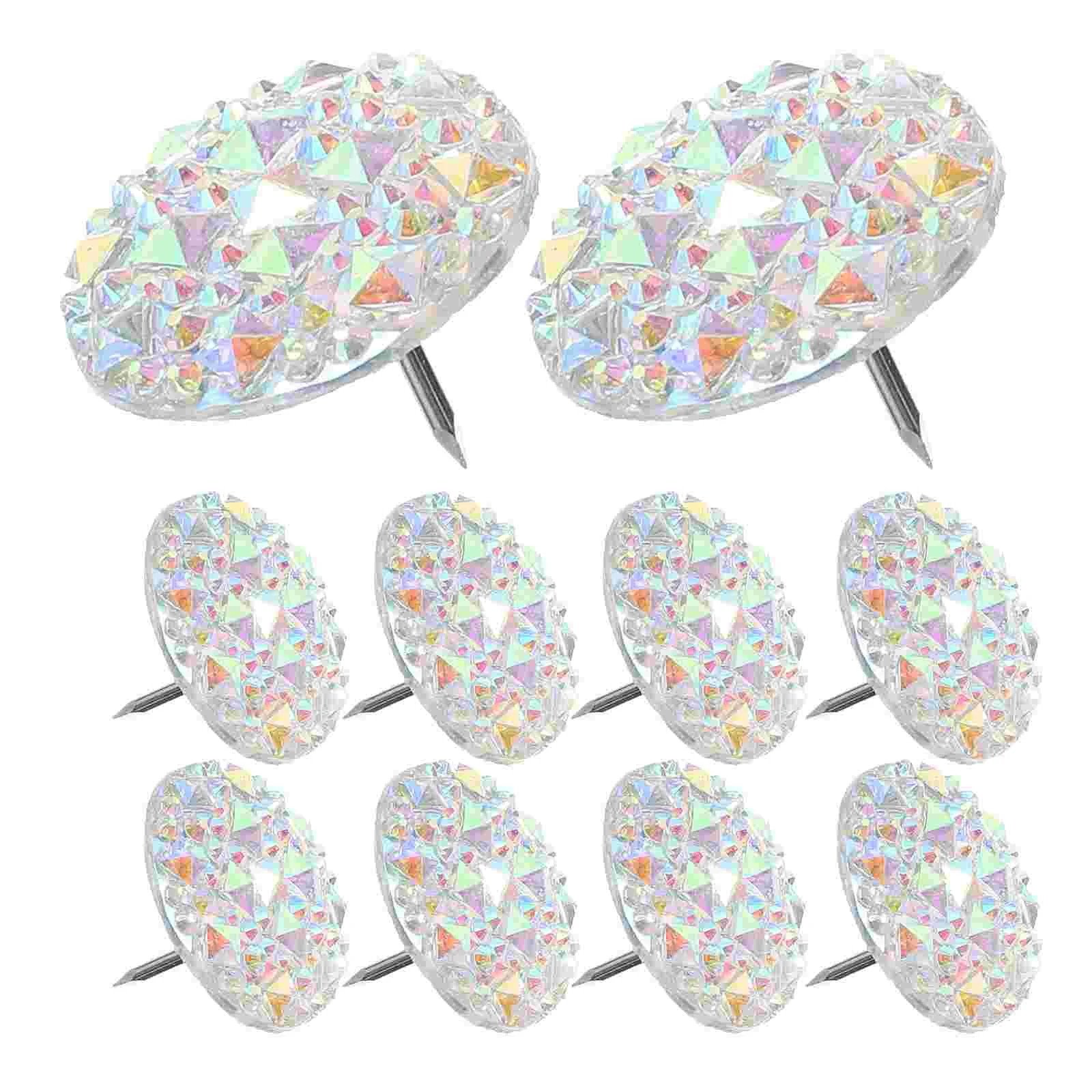 20 Pcs Resin Rhinestone Thumbtacks Multi-function Household Bulletin Board Decorations