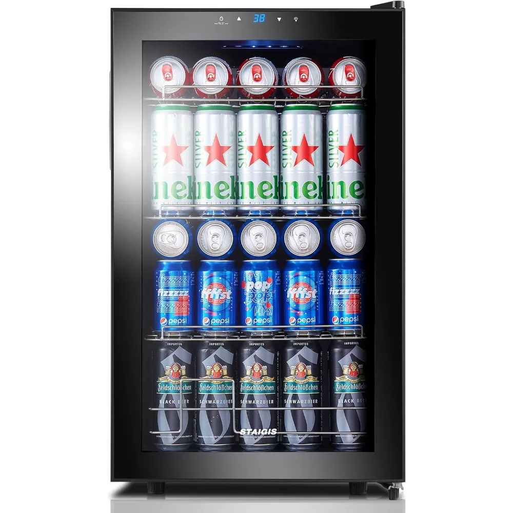 

Mini Beverage Refrigerator Freestanding, 2.5 Cu.ft Mini Fridge w/ 101 Can Capacity, Small Drink Fridge for Home & Office