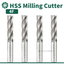 Rough End Mill HSS Cutters Carbide Milling Cutter  Router Bits End Mill  4 Flute 5mm to 45mm Saw Blade Metal Machining Inch