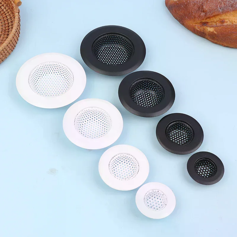 Filtro de fregadero de acero inoxidable, malla de drenaje para el suelo de la ducha, tapón receptor de pelo, escurridor de escoria de alimentos para accesorios de cocina y baño