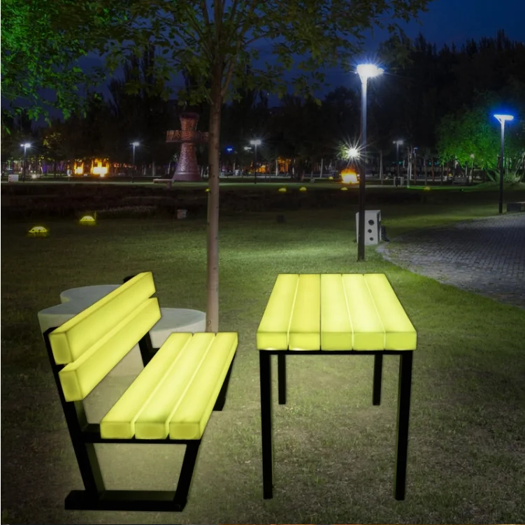 Outdoor Bench yard chairs led Illuminated Furniture Energy Conservation Waterproof Outdoor Garden Chair