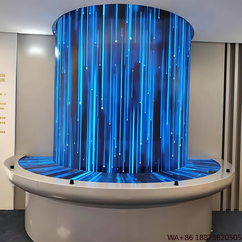 

Светодиодный дисплей по индивидуальному заказу высокой четкости для использования в помещении P1.53 изогнутый полноцветный экран гибкая панель для дисплея выставочного зала