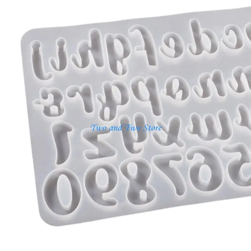 HX6F Resin Letter Molds Silicone Number Alphabets Mold DIY Epoxy Resin Casting Mould Keychain Pendant Ornament Jewelry Making