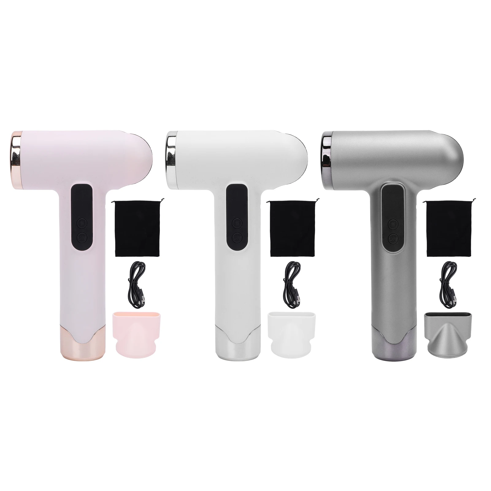Hair Dryer 100000rpm 200W USB Rechargeable Cordless Quiet Portable Blow Dryer for Dormitory Home Travel