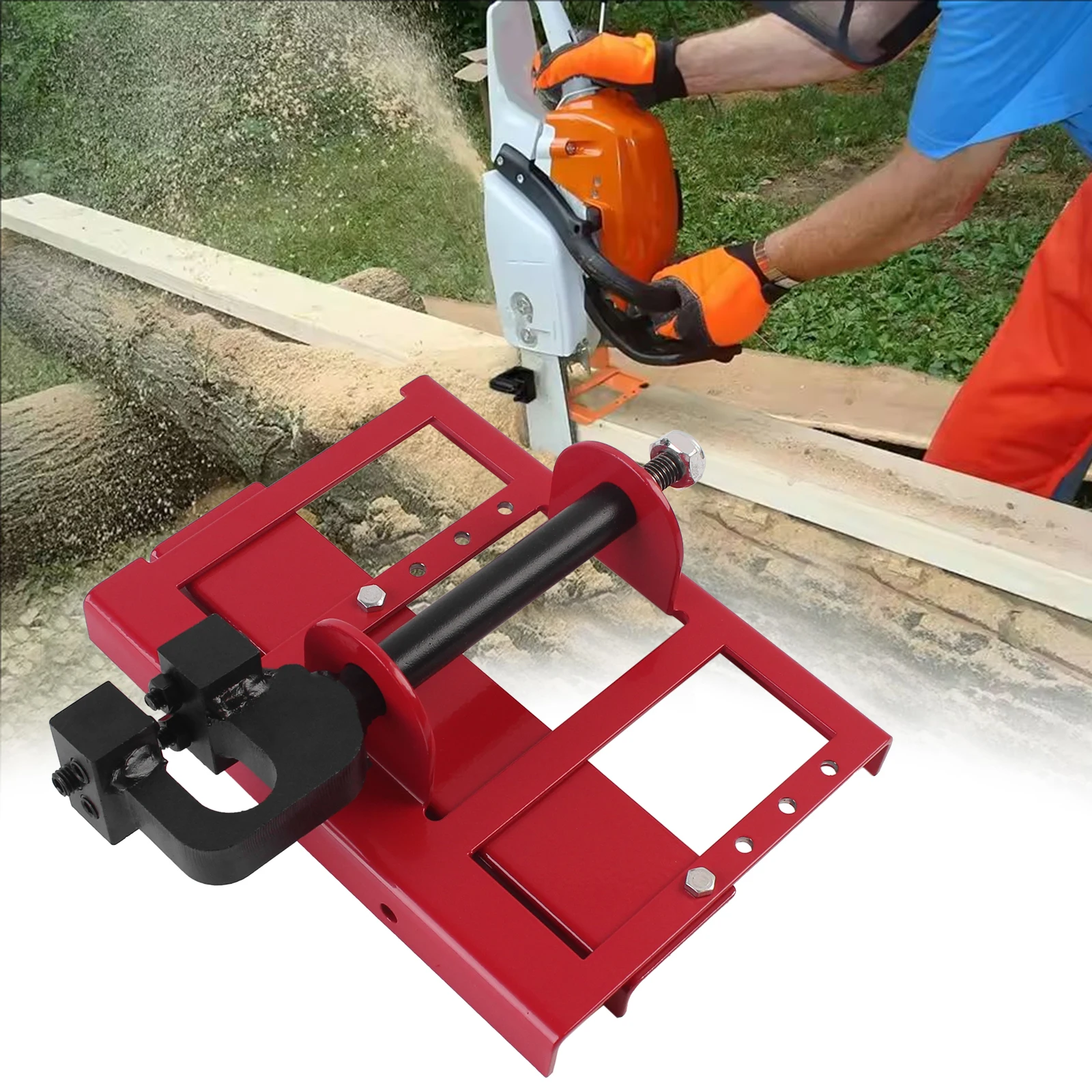 

Chainsaw Mill Vertical Lumber Cutting Guide with 2"-6" Cutting Width Portable Timber Chainsaw Attachment for Builders and Wooder
