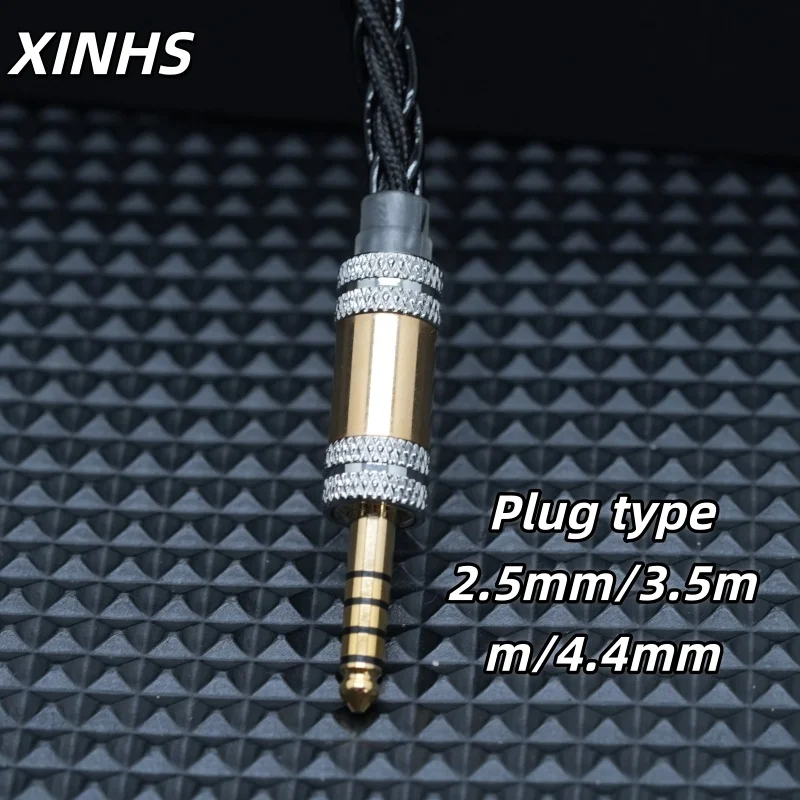 XINHS F18 Black Flame 8-Core Black Single Crystal Copper (OCC) 5-Element Hybrid Hi-Fi Headphone Upgrade Cable
